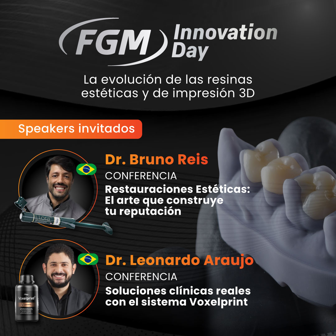 Inscripción FGM Innovation Day: La evolución de las resinas estéticas y de impresión 3D